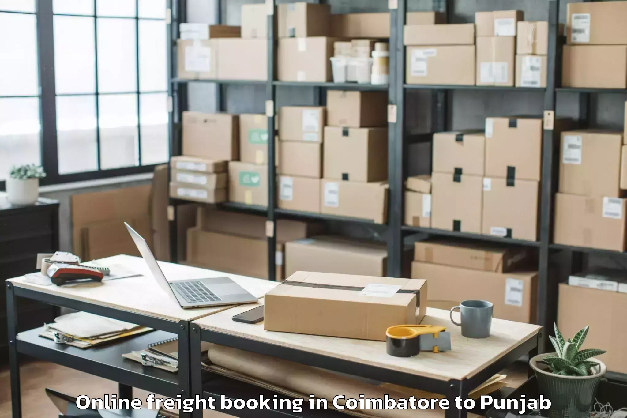 Book Coimbatore to Lakhanpur Online Freight Booking Online